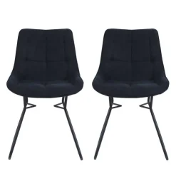 Chairs with Sleigh Legs (Set of 2) - Black Discount