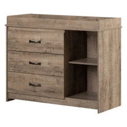 Meubles South Shore Changing Table - South Shore WEATHERED OAK Best