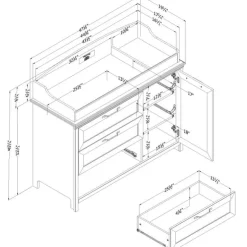 Meubles South Shore Changing Table with Removable Rim - South Shore New