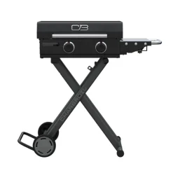 CHARBROIL 22 in Portable Propane Gas Griddle with Folding Cart and 2 Burners - 24 000 BTU Black Best