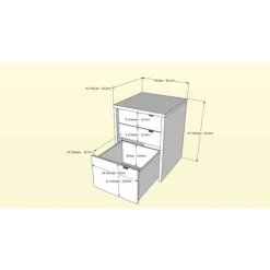 Nexera Chrono Filing Cabinet, 3-Drawer, - White Outlet
