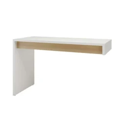 Nexera Chrono Reversible Desk Panel, White And Natural Maple - Beige and White Sale
