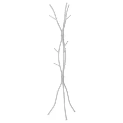 Monarch Coat rack - 8 hooks / branch shaped / contemporary hammered metal - 74"h - si Silver Online