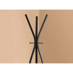 Monarch Coat rack - 72"h / metal contemporary style Black Outlet