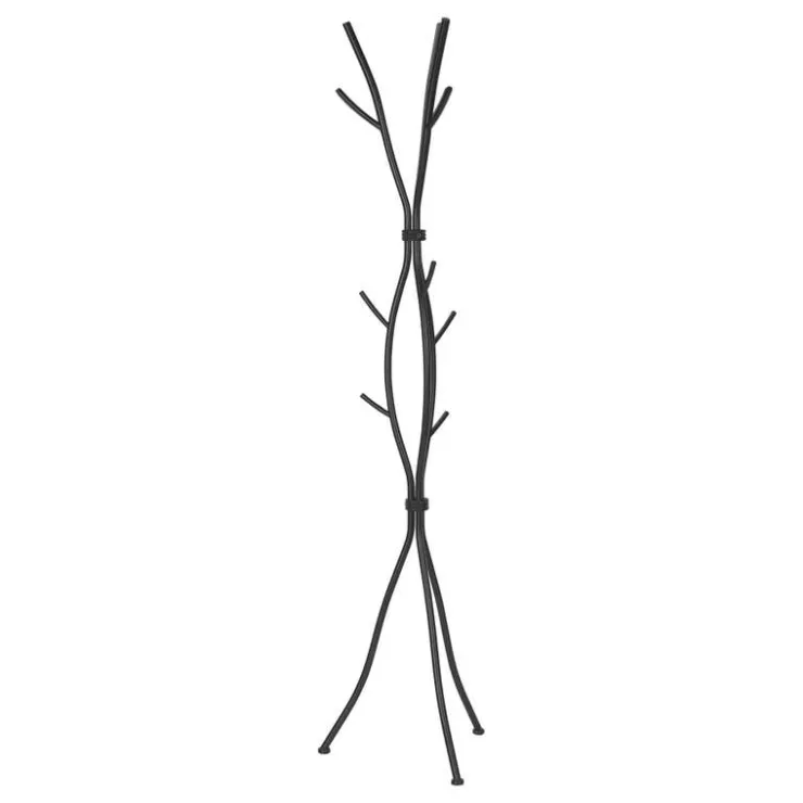 Monarch Coat rack - 74"h / hammered metal Black Online