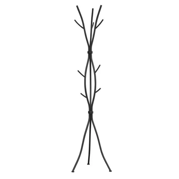 Monarch Coat rack - 74"h / hammered metal Black Online