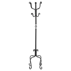 Monarch Coat rack - 74"h / traditional hammered metal Black
