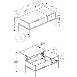 Monarch Coffee Table 42"L - Black Discount