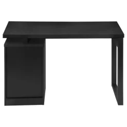 Monarch Computer desk - 3 drawers / wooden leg rectangular / left or right setup / fl - Black Hot