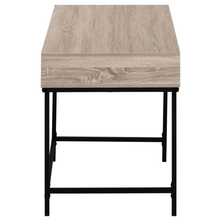Monarch Computer desk - 2 storage drawers / recessed metal legs - 48"l - w - Dark Taupe Sale