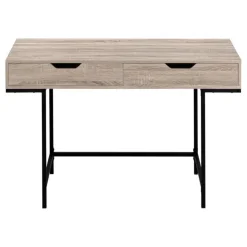 Monarch Computer desk - 2 storage drawers / recessed metal legs - 48