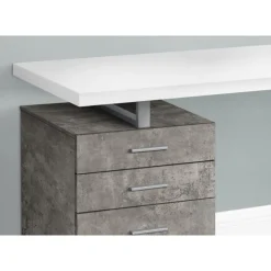 Monarch Computer desk - 3 storage drawers / left or right setup / floating desktop - - White Online
