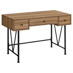 Monarch Computer desk - 3 storage drawer / metal legs v-shape design - 42