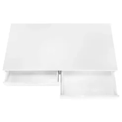Monarch Computer desk - 2 storage drawers / recessed metal legs - 48"l - / whit - White Outlet