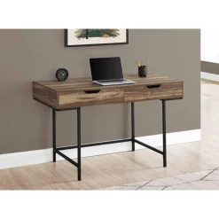 Monarch Computer desk - 2 storage drawers / recessed metal legs - 48