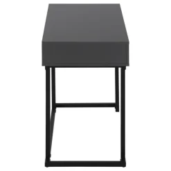 Monarch Computer desk - 1 storage drawer / metal base - 42"l - modern / black - Grey