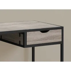 Monarch Computer desk - 1 storage drawer / metal frame - 42"l - wood-look - Dark Taupe Online