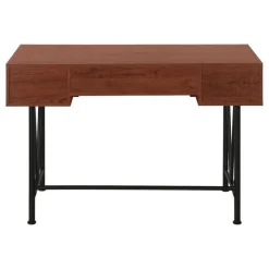 Monarch Computer desk - 3 storage drawer / metal legs v-shape design - 42"l - - Cherry Outlet