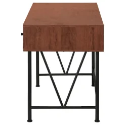 Monarch Computer desk - 3 storage drawer / metal legs v-shape design - 42"l - - Cherry Outlet