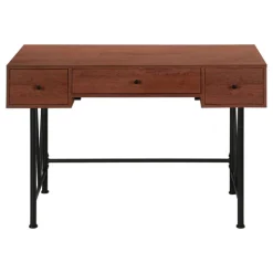Monarch Computer desk - 3 storage drawer / metal legs v-shape design - 42