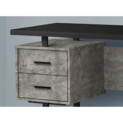 Monarch Computer desk - 3 storage drawers / reversible / floating desktop - 60