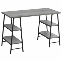 Monarch Computer desk - 3 tiers / 4 open shelves / sawhorse style - 48