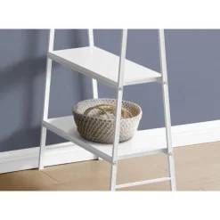 Monarch Computer desk - 3 tiers / 4 open shelves / sawhorse style - 48"l - / wh - White Best