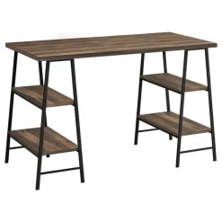Monarch Computer desk - 3 tiers / 4 open shelves / sawhorse style - 48