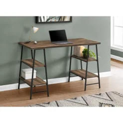 Monarch Computer desk - 3 tiers / 4 open shelves / sawhorse style - 48