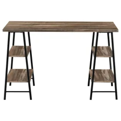 Monarch Computer desk - 3 tiers / 4 open shelves / sawhorse style - 48