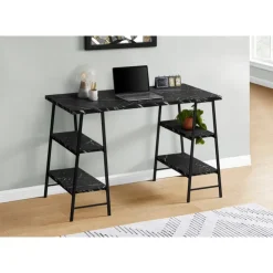 Monarch Computer desk - 3 tiers / 4 open shelves / sawhorse style - 48