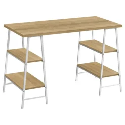 Monarch Computer desk - 3 tiers / 4 open shelves / sawhorse style - 48