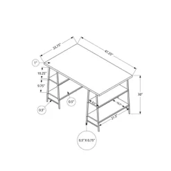 Monarch Computer desk - 3 tiers / 4 open shelves / sawhorse style - 48