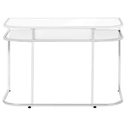 Monarch Computer desk - 2 tiers / 1 storage drawer / 2 open shelves / contemporary st - White Discount