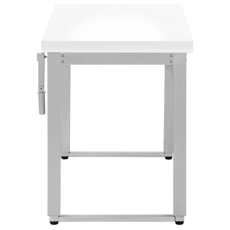 Monarch Computer desk - adjustable height / standing desk / thick table top - 48"l x - White Hot