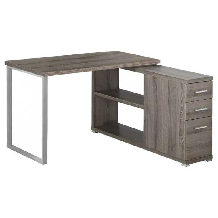 Monarch Computer desk - left or right facing corner - Dark Taupe