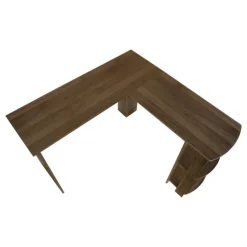 Monarch Computer desk - dark l-shaped corner / 2 shelves - Walnut Sale
