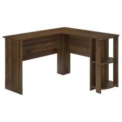 Monarch Computer desk - dark l-shaped corner / 2 shelves - Walnut Sale