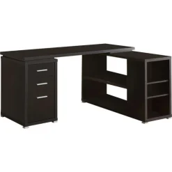 Monarch Computer desk - left or right facing corner - Espresso Discount