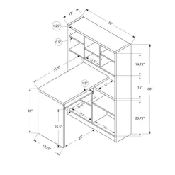 Monarch Computer desk - left or right facing corner - Espresso