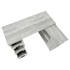 Monarch Computer desk - reclaimed wood l/r facing corner - Grey Discount