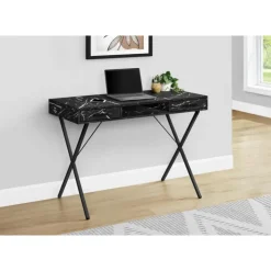 Monarch Computer desk - 42"l / marble / metal - Black Online