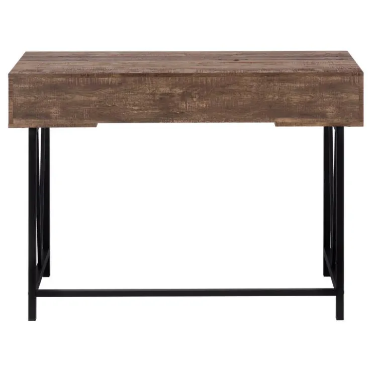 Monarch Computer desk - 48"l / reclaimed wood / black metal - Brown Online