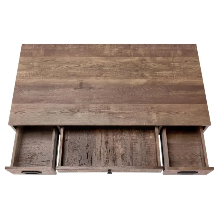 Monarch Computer desk - 48"l / reclaimed wood / black metal - Brown Online