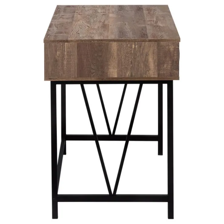 Monarch Computer desk - 48"l / reclaimed wood / black metal - Brown Online
