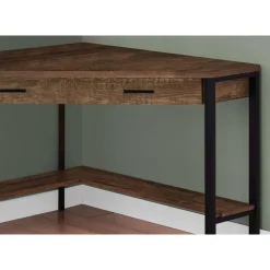 Monarch Computer desk - 42"l / reclaimed wood corner - Brown Clearance