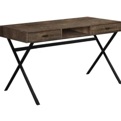 Monarch Computer desk - 48"l / reclaimed wood / black metal - Brown New