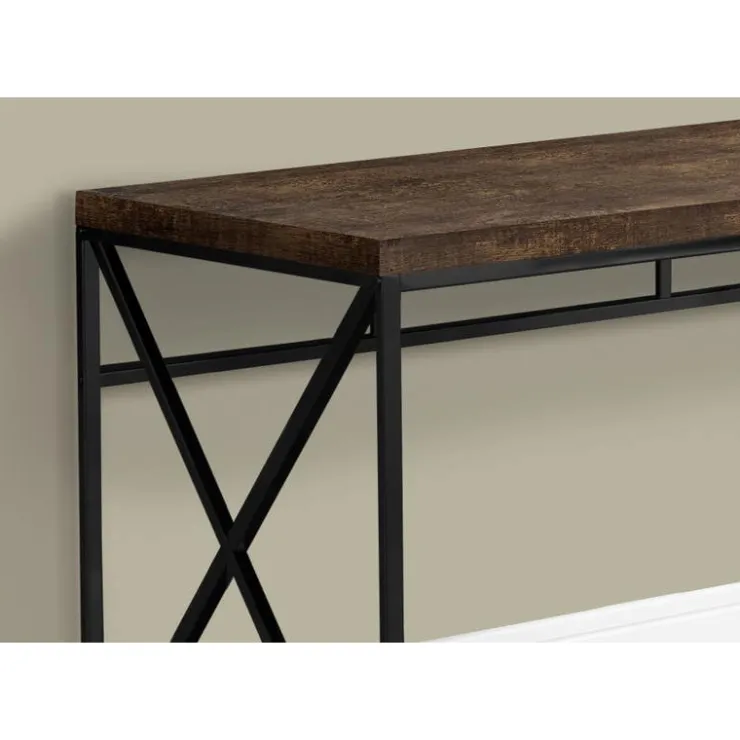 Monarch Computer desk - 48"l / reclaimed wood / black metal - Brown New