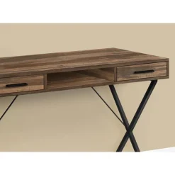 Monarch Computer desk - 42"l / reclaimed wood / black metal - Brown Outlet