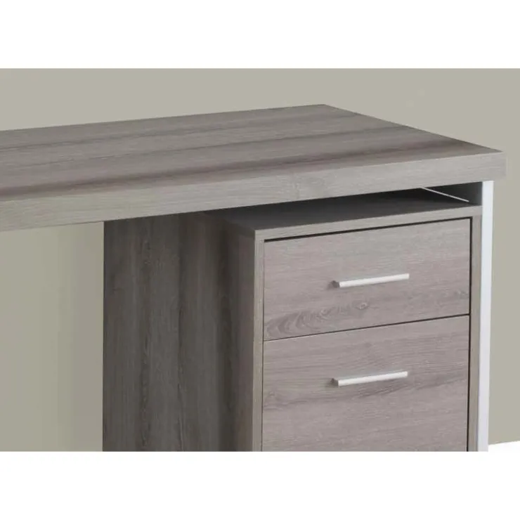 Monarch Computer desk - 48"l / / silver metal - Dark Taupe New